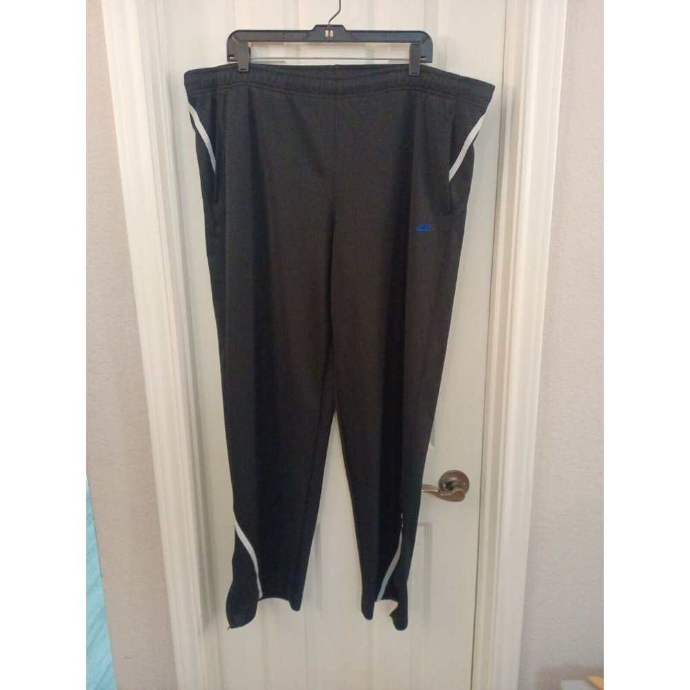 Men's Nike Casual Black/White Embroidered Logo With Drawstring Track Pants XXL